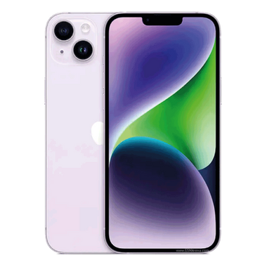 Apple iPhone 14 Plus in purple, front and back